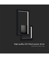 20W LED applique murale - Noir, design géométrique, 3000K, IP20, 2660lm