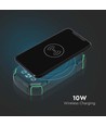 30.000mAh Powerbank solaire avec charge sans fil, 20W - Noir, 111Wh, aluminium, USB-C PD, panneau solaire