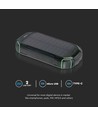 30.000mAh Powerbank solaire avec charge sans fil, 20W - Noir, 111Wh, aluminium, USB-C PD, panneau solaire