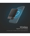 10000mAh Powerbank magnétique sans fil, 20W - Ultra-fin, aluminium, MagSafe, affichage numérique, space grey