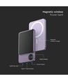 Batterie externe MagSafe ultra-fine 5000mAh, 20W - Aluminium, violet, charge rapide sans fil