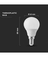Ampoule sphérique LED E14 4,5W - P45, Samsung LED chip, garantie 5 ans