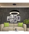 Suspension LED 60cm 50W dimmable - 122lm/W, 6100lm, anneau noir, 4000K, TRIAC dimmable