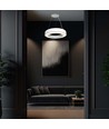Suspension design LED 60cm 50W, dimmable - 4000K, 6100lm, blanc, Triac dimmable