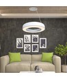 Suspension design LED 60cm 50W, dimmable - 4000K, 6100lm, blanc, Triac dimmable