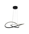 Suspension LED circulaire 20W Ø50cm - 130lm/W, noir, 3000K, design moderne