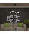 Suspension LED circulaire 20W Ø50cm - 130lm/W, noir, 3000K, design moderne