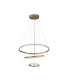 Suspension LED 32W, 3 anneaux - Or, Ø60+40+20cm, 3880lm, 3000K, plafonnier décoratif