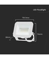 Projecteur LED 20W, blanc - Samsung LED chip, IP65, 6500K, extérieur