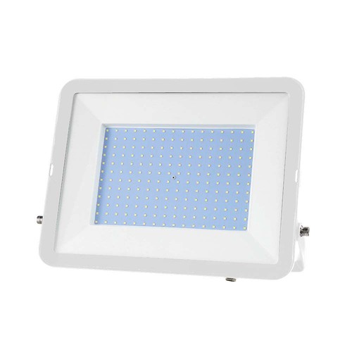 Projecteur LED 200W avec Samsung chip - 100lm/W, IP65, corps blanc, verre blanc, 6500K