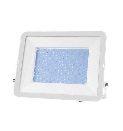 Projecteur LED 200W avec Samsung chip - 100lm/W, IP65, corps blanc, verre blanc, 6500K