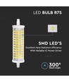 Ampoule LED R7S 118mm / 16W - 2000lm, angle 300°, remplace 126W, corps céramique