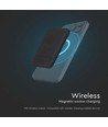 Powerbank sans fil magnétique 10000mAh, 20W - Noir, avec anneau métallique
