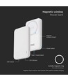 Powerbank sans fil magnétique 10000mAh, 20W - MagSafe, charge rapide PD, indicateur LED, blanc