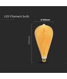 Ampoule St120 Vt-2273 4W - spirale, filament carbone, 2700K, verre ambré