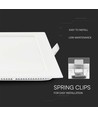 Dalle LED encastrable carrée 6W - 490lm, 6400K, Coupe : 11x11 cm, Dim : 12x12 cm, flicker free