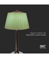 Lampe de table LED 1,5W, 3-en-1 - Chrome/Vert clair, tactile dimmable, rechargeable, USB-C, Ø14x28 cm