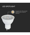 Ampoule LED GU10 6W - 445lm, 38°, Samsung LED chip, remplace 60W