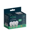 Lot de 3 ampoules LED E27 4,5W - G45, 4000K, verre blanc, pack de 3