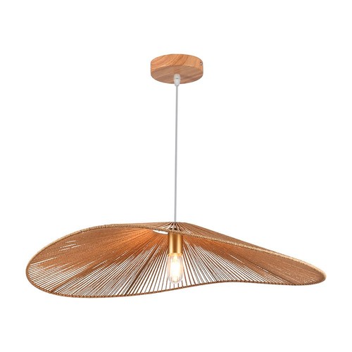 Suspension design E27 en corde - 1 mètre, max 40W, IP20, Ø80cm, 2 ans de garantie