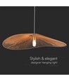 Suspension design E27 en corde - 1 mètre, max 40W, IP20, Ø80cm, 2 ans de garantie