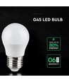 Ampoule LED E27 6,5W - G45, Samsung LED chip, 4000K, 600lm, plastique blanc