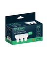VT-247 spot lumineux 6W GU10 - plastique, 3000K, 110°, 3 pcs/paquet