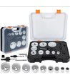 Coffret de 9 scies cloches - Ø19-64mm, Scie cloche bimétal