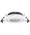 10x Spot encastrable extra-plat 7W RA96 - DimToWarm+CCT, Trou: Ø6,8 cm, Dim: Ø8,3 cm, bord blanc, dimmable