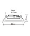 10x Spot encastrable extra-plat 7W RA96 - DimToWarm+CCT, Trou: Ø6,8 cm, Dim: Ø8,3 cm, bord blanc, dimmable