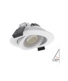 10x Spot encastrable extra-plat 7W RA96 - DimToWarm+CCT, Trou: Ø6,8 cm, Dim: Ø8,3 cm, bord blanc, dimmable