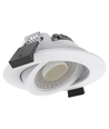 10x Spot encastrable extra-plat 7W RA96 - DimToWarm+CCT, Trou: Ø6,8 cm, Dim: Ø8,3 cm, bord blanc, dimmable