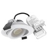 10x Spot encastrable extra-plat 7W RA96 - DimToWarm+CCT, Trou: Ø6,8 cm, Dim: Ø8,3 cm, bord blanc, dimmable