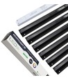 Ensemble de rails LED Troldtekt noir 6x60 cm - Encastré, Akustilight avec câbles et driver inclus