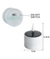 Pack de 6 bougies solaires LED - Ø5cm, hauteur 6,4cm, IP44 extérieur