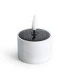 Pack de 6 bougies solaires LED - Ø5cm, hauteur 6,4cm, IP44 extérieur