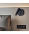 Lampe de lecture noire LEDlife - 2,5W, RA90, pour montage mural