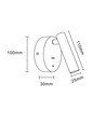 Lampe de lecture noire LEDlife - 2,5W, RA90, pour montage mural