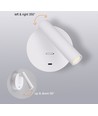 Lampe de lecture noire LEDlife - 2,5W, RA90, pour montage mural