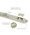 Réglette LED complète 150cm 52W Limea Gigant - 8900lm, IP65, IK10, 4000K, câblage traversant