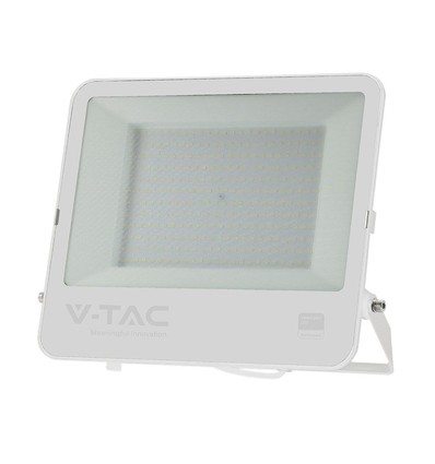 Projecteur Vt-44204 200W - avec puce Samsung, câble 1m, 4000K, boîtier blanc, verre mat, IP65