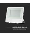 Projecteur Vt-44204 200W - avec puce Samsung, câble 1m, 4000K, boîtier blanc, verre mat, IP65