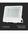 Projecteur Vt-44204 200W - avec puce Samsung, câble 1m, 4000K, boîtier blanc, verre mat, IP65
