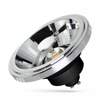 Ampoule LED 12W AR111 GU10 - 15°, noir, 5 ans de garantie