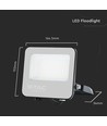 Projecteur LED 30W - 185lm/W, IP65, Samsung LED chip, blanc froid, boîtier noir, extérieur