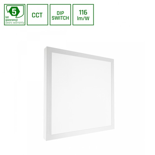 Dalle LED 40W Nymphea Select CCT - Puissance réglable 24/35/40W, 3-en-1 CCT, IP20, 5 ans de garantie