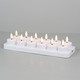Pack de 12 bougies chauffe-plat LED blanches avec base de chargement - Incl. télécommande, minuterie