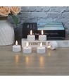 Pack de 12 bougies chauffe-plat LED blanches avec base de chargement - Incl. télécommande, minuterie