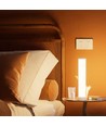 Lampe de table/nuit LED RGBIC+CCT rechargeable - 32cm, Bluetooth, Blanc, dimmable par touche, IP20 intérieur