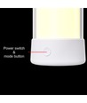 Lampe de table/nuit LED RGBIC+CCT rechargeable - 32cm, Bluetooth, Blanc, dimmable par touche, IP20 intérieur